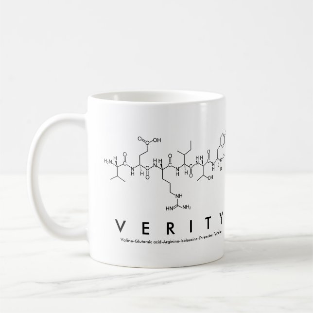 Verity peptide name mug (Left)