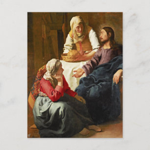 Vermeer - Christ in the House of Martha and Mary Holiday Postcard