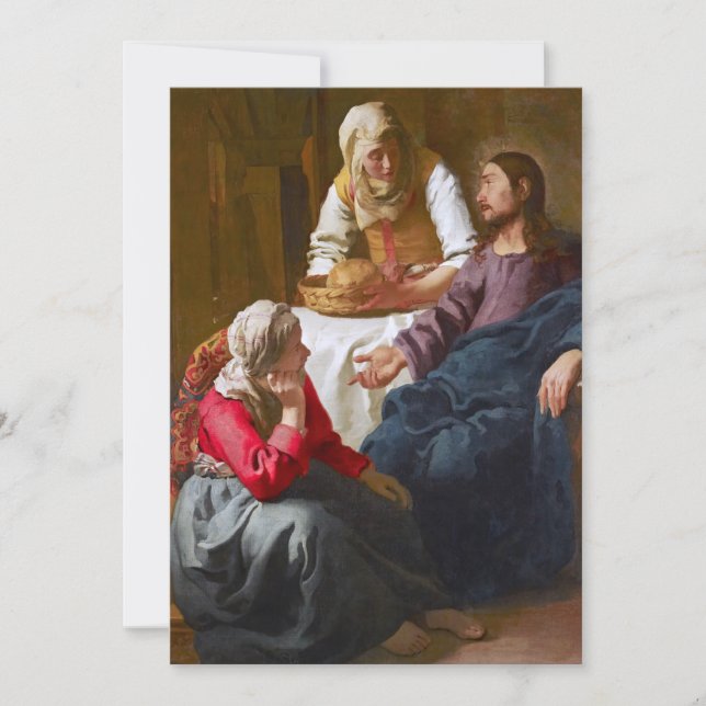 Vermeer - Christ in the House of Martha and Mary Invitation (Front)