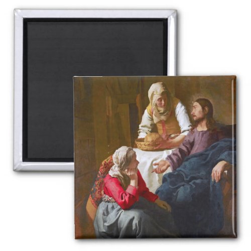 Vermeer _ Christ in the House of Martha and Mary Magnet