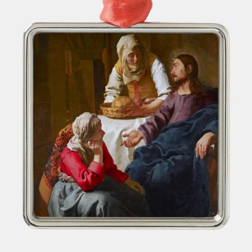 Vermeer _ Christ in the House of Martha and Mary Metal Ornament
