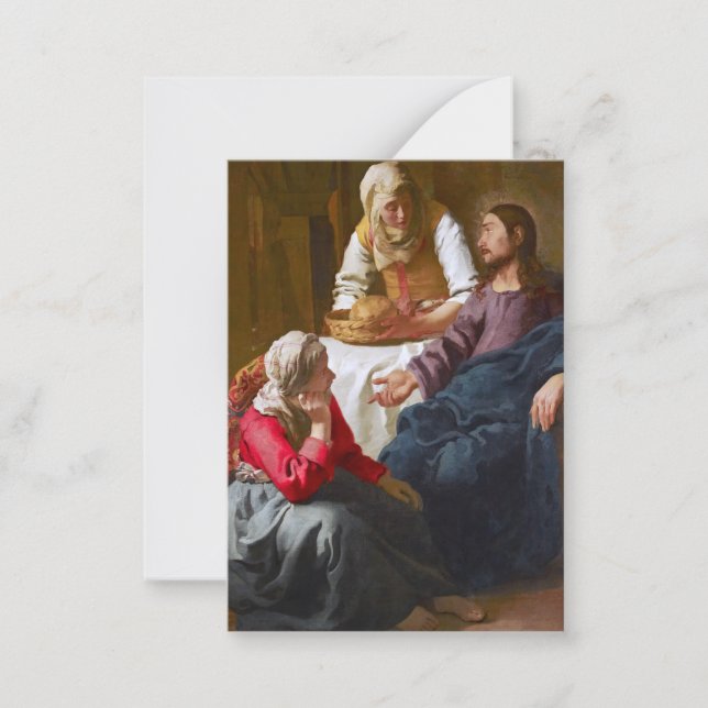 Vermeer - Christ in the House of Martha and Mary Note Card (Front)