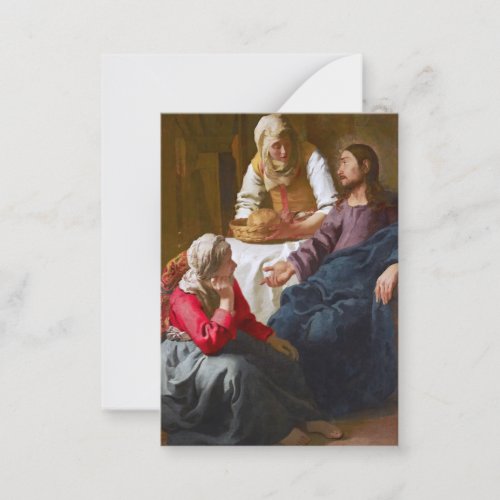 Vermeer _ Christ in the House of Martha and Mary Note Card