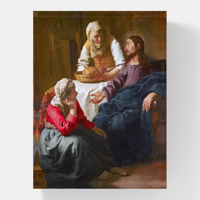 Vermeer - Christ in the House of Martha and Mary Paperweight (Vertical)