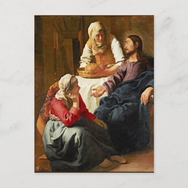 Vermeer - Christ in the House of Martha and Mary Postcard (Front)