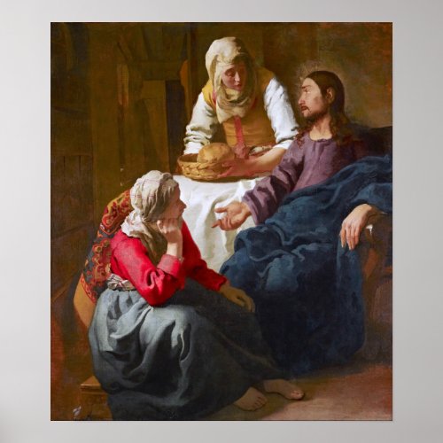 Vermeer _ Christ in the House of Martha and Mary Poster
