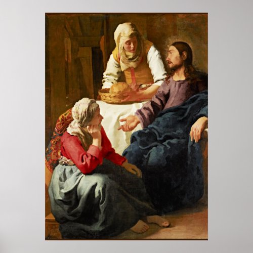 Vermeer _ Christ in the House of Martha and Mary Poster