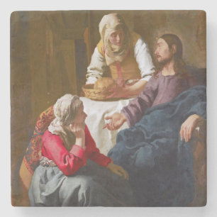 Vermeer - Christ in the House of Martha and Mary Stone Coaster