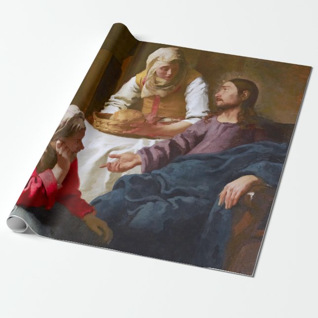 Vermeer - Christ in the House of Martha and Mary Wrapping Paper (Unrolled)
