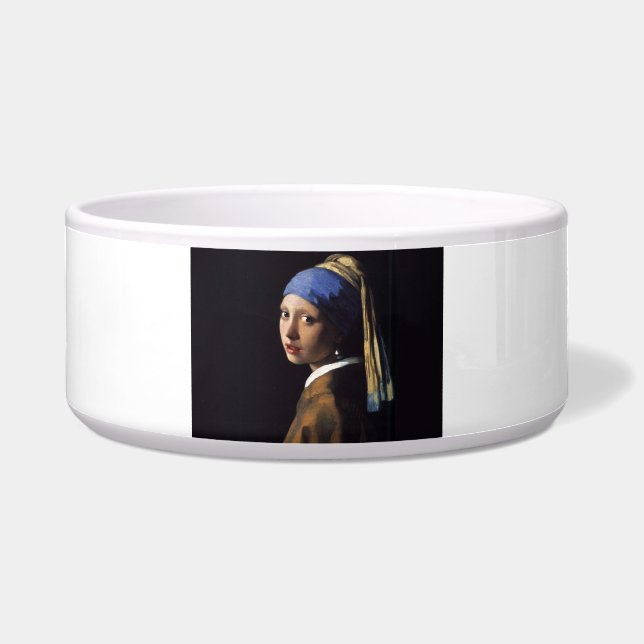 Vermeer Girl Pearl Earring Masterpiece Painting Bowl (Front)