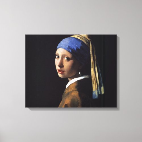Vermeer Girl Pearl Earring Masterpiece Painting Canvas Print