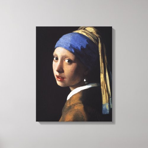 Vermeer Girl Pearl Earring Masterpiece Painting Canvas Print