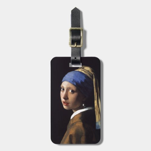 Vermeer Girl Pearl Earring Masterpiece Painting Luggage Tag