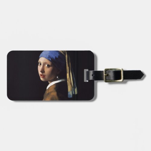 Vermeer Girl Pearl Earring Masterpiece Painting Luggage Tag