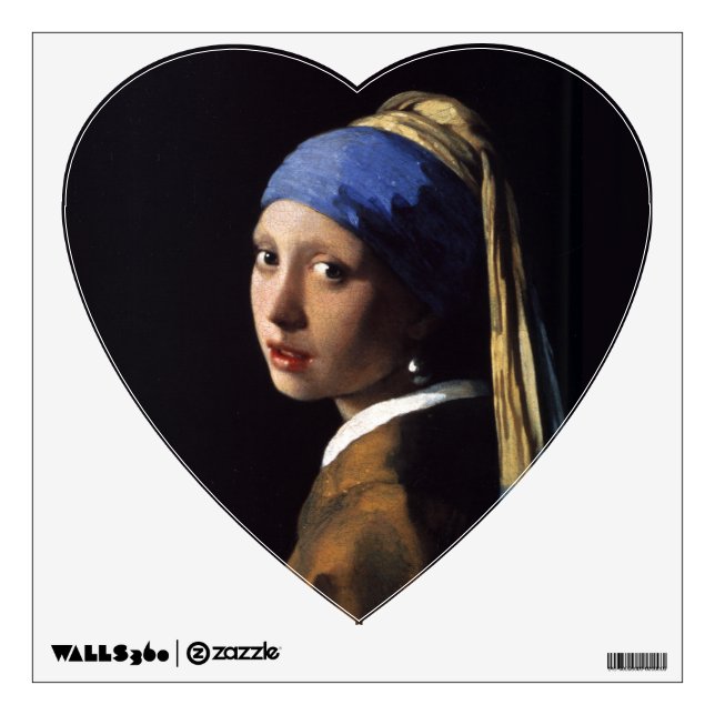 Vermeer Girl Pearl Earring Masterpiece Painting Wall Decal (Front)