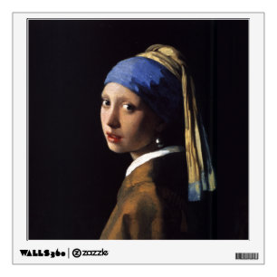 Vermeer Girl Pearl Earring Masterpiece Painting Wall Sticker