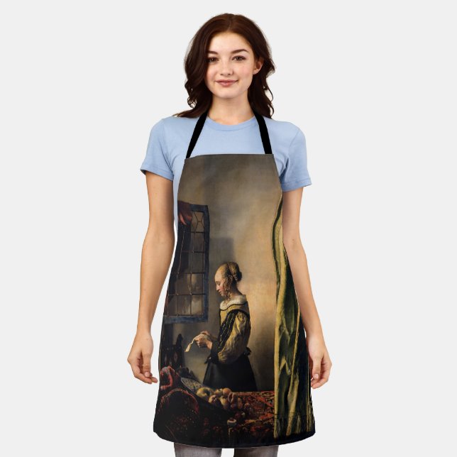 Vermeer - Girl Reading a Letter at an Open Window Apron (Worn)