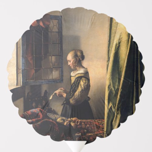 Vermeer _ Girl Reading a Letter at an Open Window Balloon