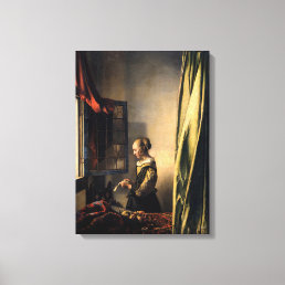 Vermeer - Girl Reading a Letter at an Open Window Canvas Print