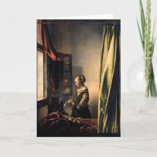 Vermeer - Girl Reading a Letter at an Open Window Card