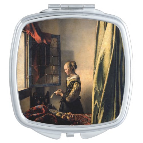 Vermeer _ Girl Reading a Letter at an Open Window Compact Mirror