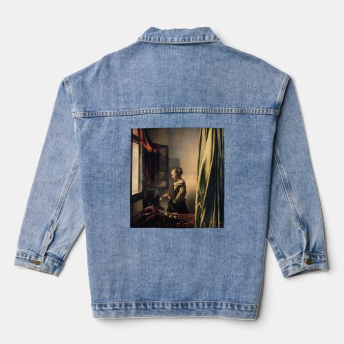 Vermeer _ Girl Reading a Letter at an Open Window Denim Jacket