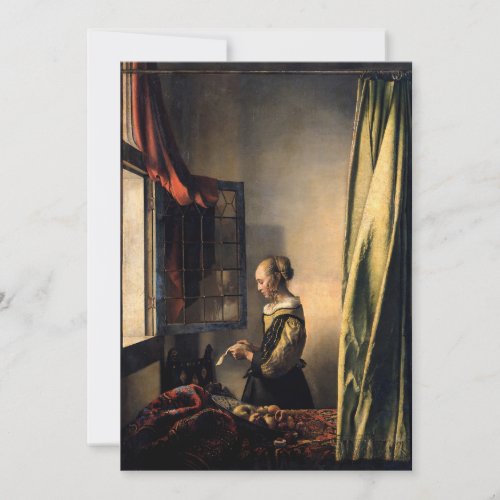 Vermeer _ Girl Reading a Letter at an Open Window Invitation