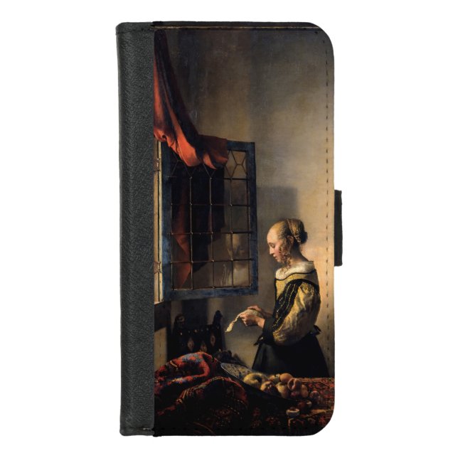Vermeer - Girl Reading a Letter at an Open Window iPhone Wallet Case (Front)