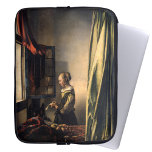 Vermeer - Girl Reading a Letter at an Open Window Laptop Sleeve<br><div class="desc">Girl Reading a Letter at an Open Window / Young Woman Reading a Letter at an Open Window - Johannes Vermeer,  1657-1659</div>