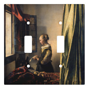 Vermeer - Girl Reading a Letter at an Open Window Light Switch Cover