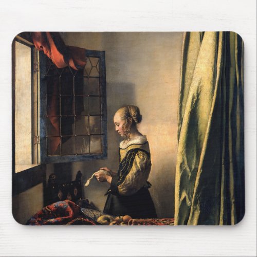 Vermeer _ Girl Reading a Letter at an Open Window Mouse Pad