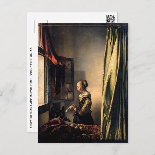 Vermeer _ Girl Reading a Letter at an Open Window Postcard