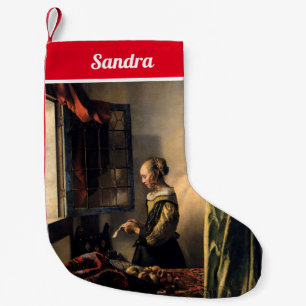 Vermeer - Girl Reading a Letter at an Open Window Small Christmas Stocking