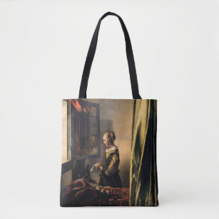 Vermeer - Girl Reading a Letter at an Open Window Tote Bag