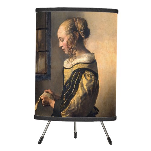 Vermeer _ Girl Reading a Letter at an Open Window Tripod Lamp