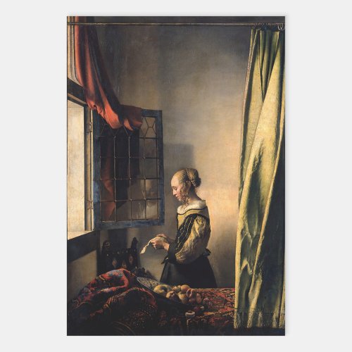 Vermeer _ Girl Reading a Letter at an Open Window Wrapping Paper Sheets