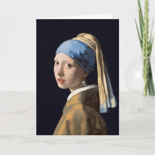 Vermeer Girl with a Pearl Earring Fine Art Holiday Card