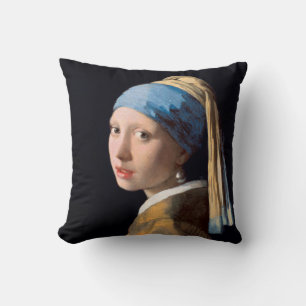 Vermeer Girl with Pearl Earring Throw Pillow