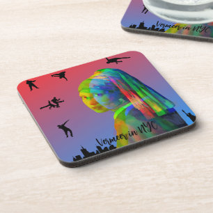 Vermeer in NYC Beverage Coaster