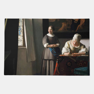 Vermeer - Lady Writing a Letter with her Maid Doormat