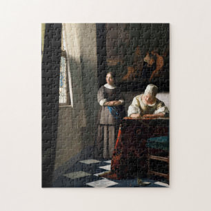 Vermeer - Lady Writing a Letter with her Maid Jigsaw Puzzle