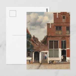 Vermeer Little Street Red Brick Wall Art Postcard