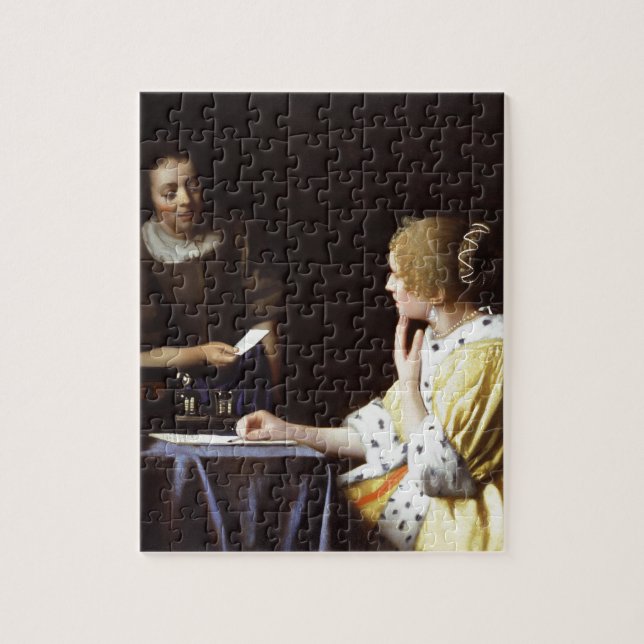 Vermeer - Mistress and Maid 1666-67 Jigsaw Puzzle (Vertical)