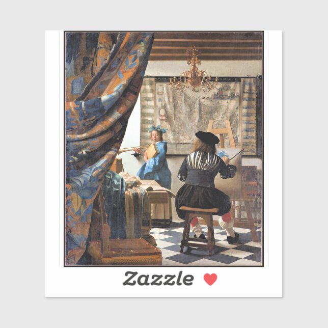 Vermeer - The Art of Painting Sticker (Sheet)