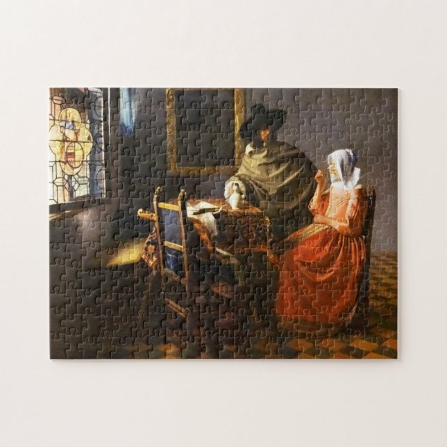 Vermeer The Glass of Wine Puzzle (Horizontal)
