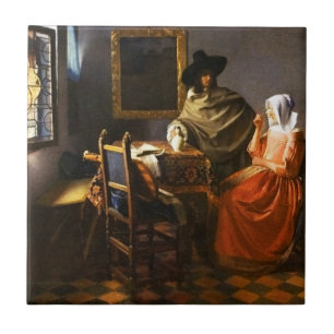 Vermeer The Glass of Wine Tile