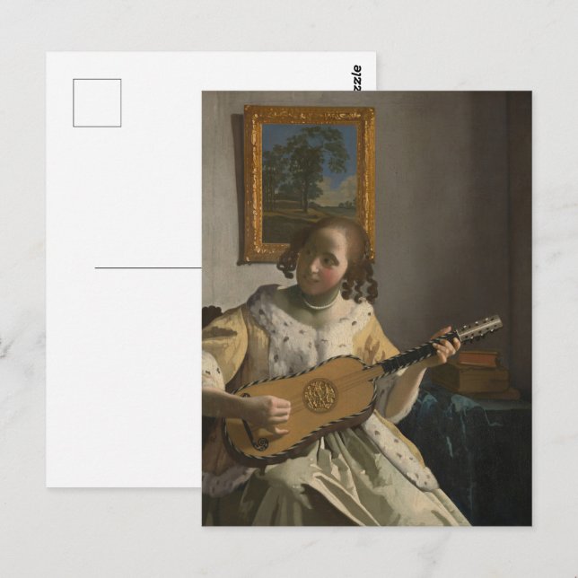 Vermeer The Guitar Player Classic Fine Art Postcard (Front/Back)