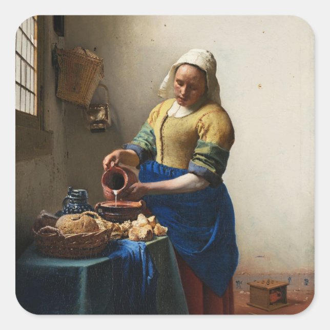 Vermeer The Milkmaid Stickers (Front)