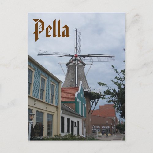 Vermeer Windmill Historical Village Pella Iowa Postcard