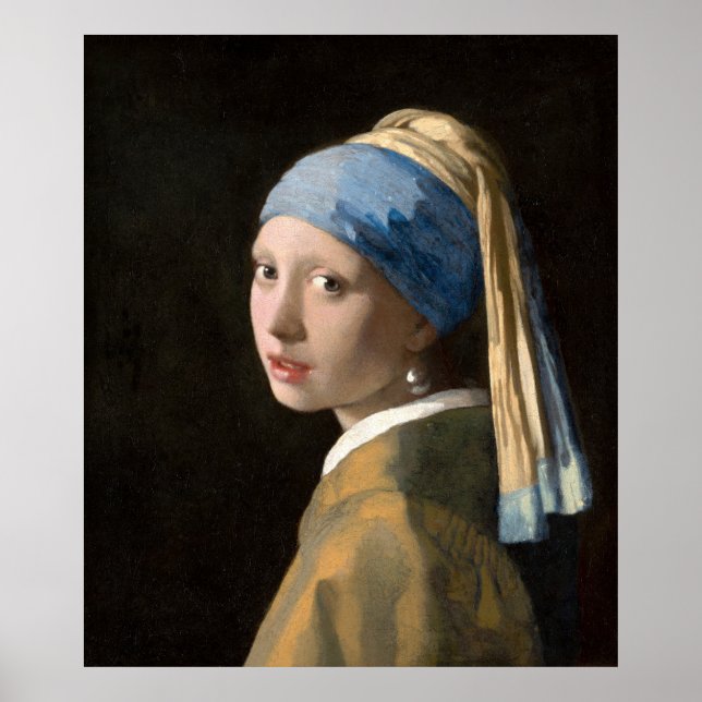 Vermeer's Girl with a Pearl Earring Poster (Front)